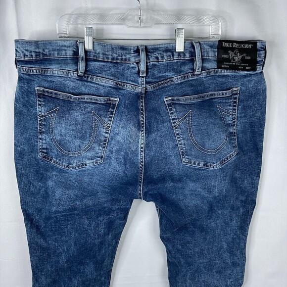 True Religion Men's Rocco Relaxed Skinny Blue Denim Jeans Sz 44 X 34(Actual 45) - Picture 9 of 12